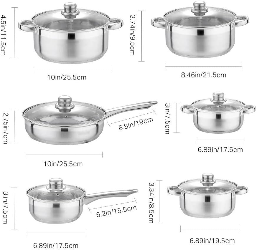 Inox set posuđa 12u1